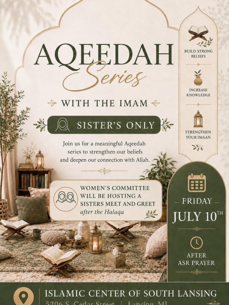 Aqeedah Series with the Imam - Sisters Only